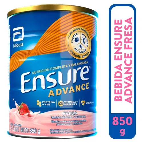 Complemento Ensure Advance fresa - 850 g