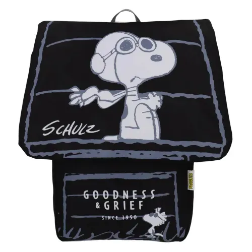Mochila Infantil Casa Snoopy Negra