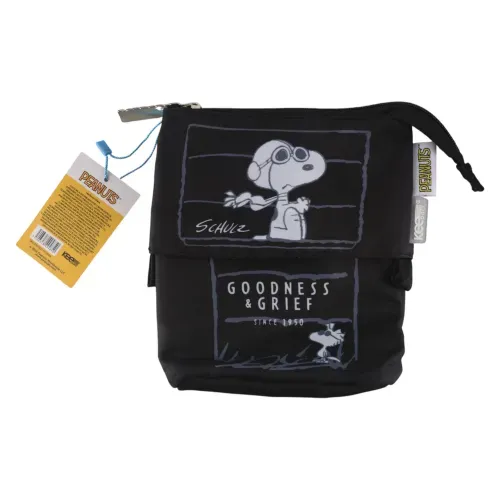 Cartuchera Infantil Casa Snoopy Negra