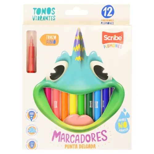 Marcador Scribe Unipunta Delgada12p