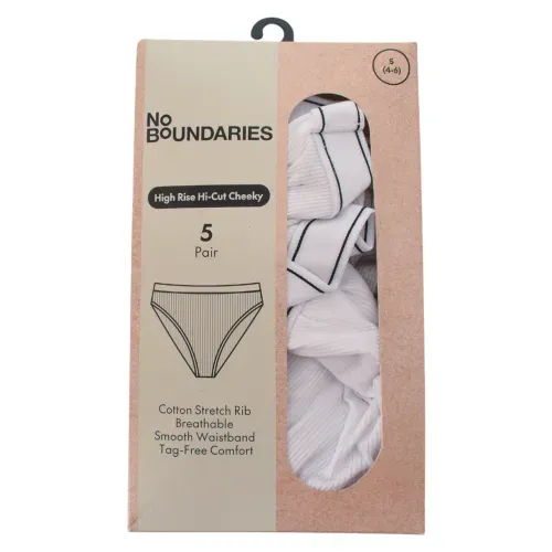 5pk Hi Cut Cheeky Nobo s