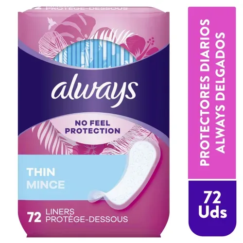 Always Protector Diario Liners 72 Unidad