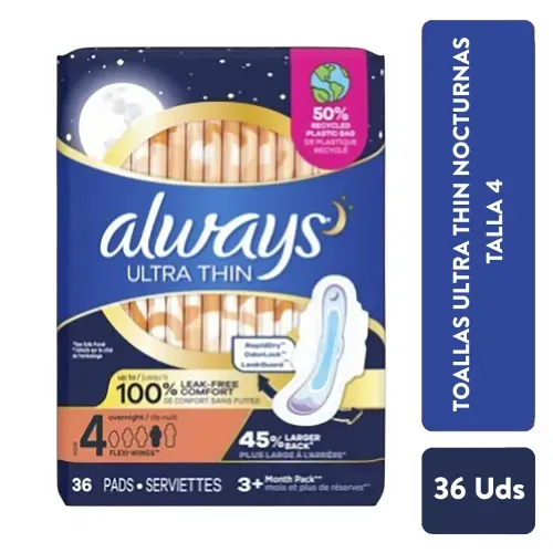 Always Toa Ultrathin Noc Talla 4 De 36 Unidad