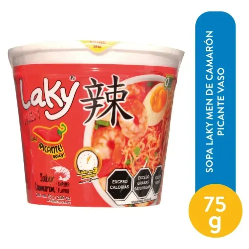 Sopa Laky Men Vaso Camaron Picante 75gr