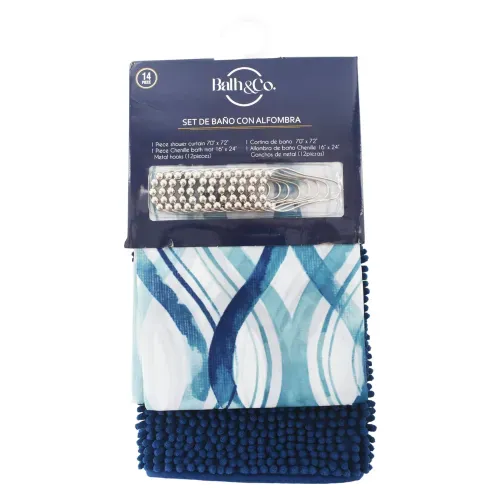 Cortina Bath de Baño Gancho Plástico