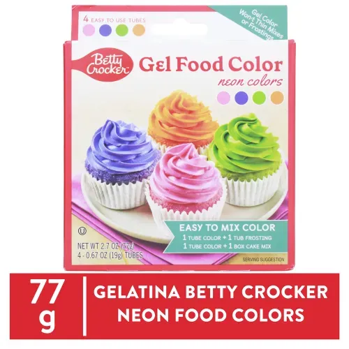 Gelatina Betty Crocker neon food colors - 77 g