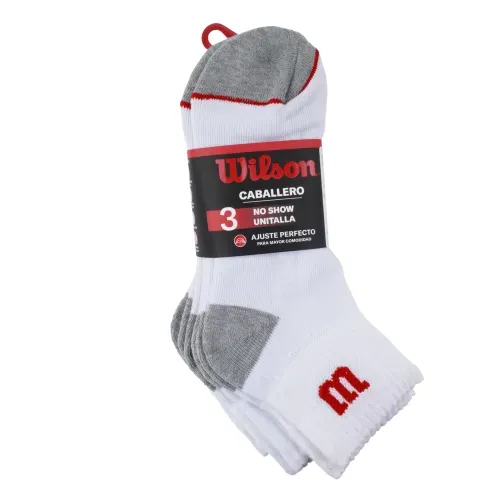 Pack 3 Medias Quarter Wilson Caballero Blanco Afelpado Modelo:B5845