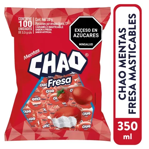 Chao Mentas Fresa Masticables 350g