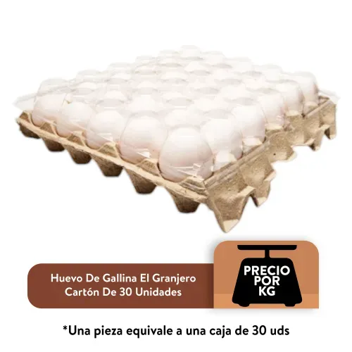 Cajilla Huevo Blanco Granjero 30 Und