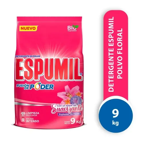 Detergente En Polvo Espumil Fusión De Poder - 9 kg