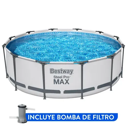 Piscina elevada Bestway steel pro max redonda - 3.66 m x 76 cm