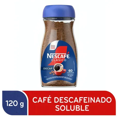 Café Nescafé Clásico Descafeínado Instantáneo Frasco - 120 g