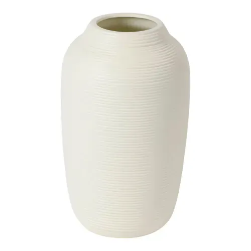 Ht Florero Ceramica Blanco 18cm