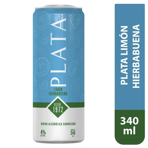 Bebida alcohólica Ron Plata De Limon Hierbabuena - 340 ml