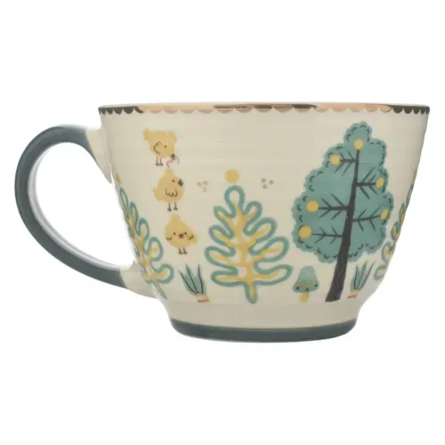 Ms Taza De Porcelana 12onz Floral
