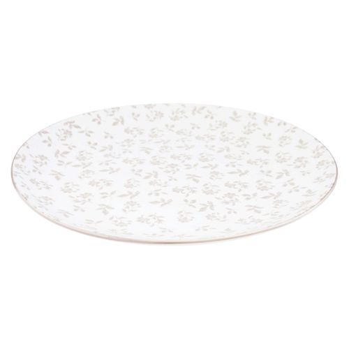 Plato Mainstays Plano de Porcelana Beige