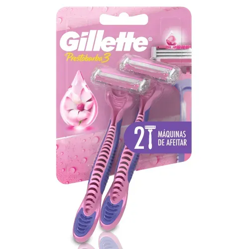 Máquina Afeitar Mujer Gillette Prestobarba3 3 Hojas - 2 Uds