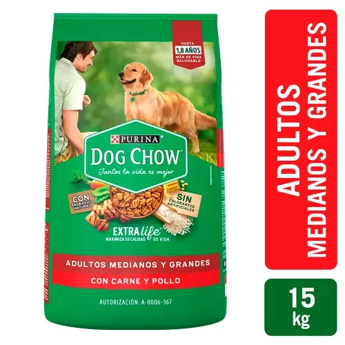 Comida para perro Purina Dog Chow Adulto medianos y grandes 15 kg
