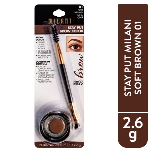 Delineador Milani Brow Color Stay Put 01 Soft Brown
