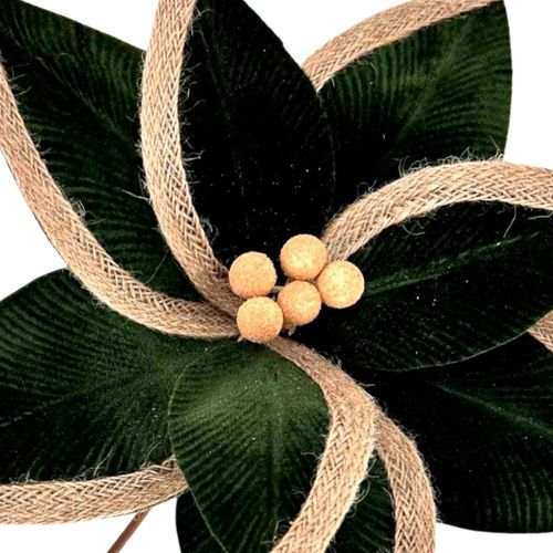 Pick Holiday Time flor de pascua decorativa Navidad - 40 cm